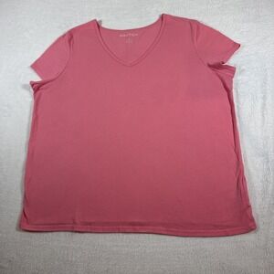 Nautica‎ Pink Sleepwear Set 1X 2 Piece Pajamas Top & Shorts X4KJ97P Plus Size